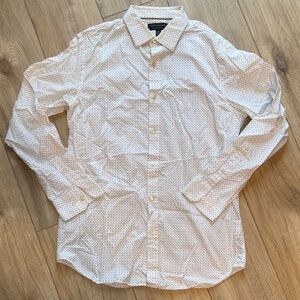 BANANA REPUBLIC Standard Fit Long Sleeve Collared Button Down Patterned Shirt